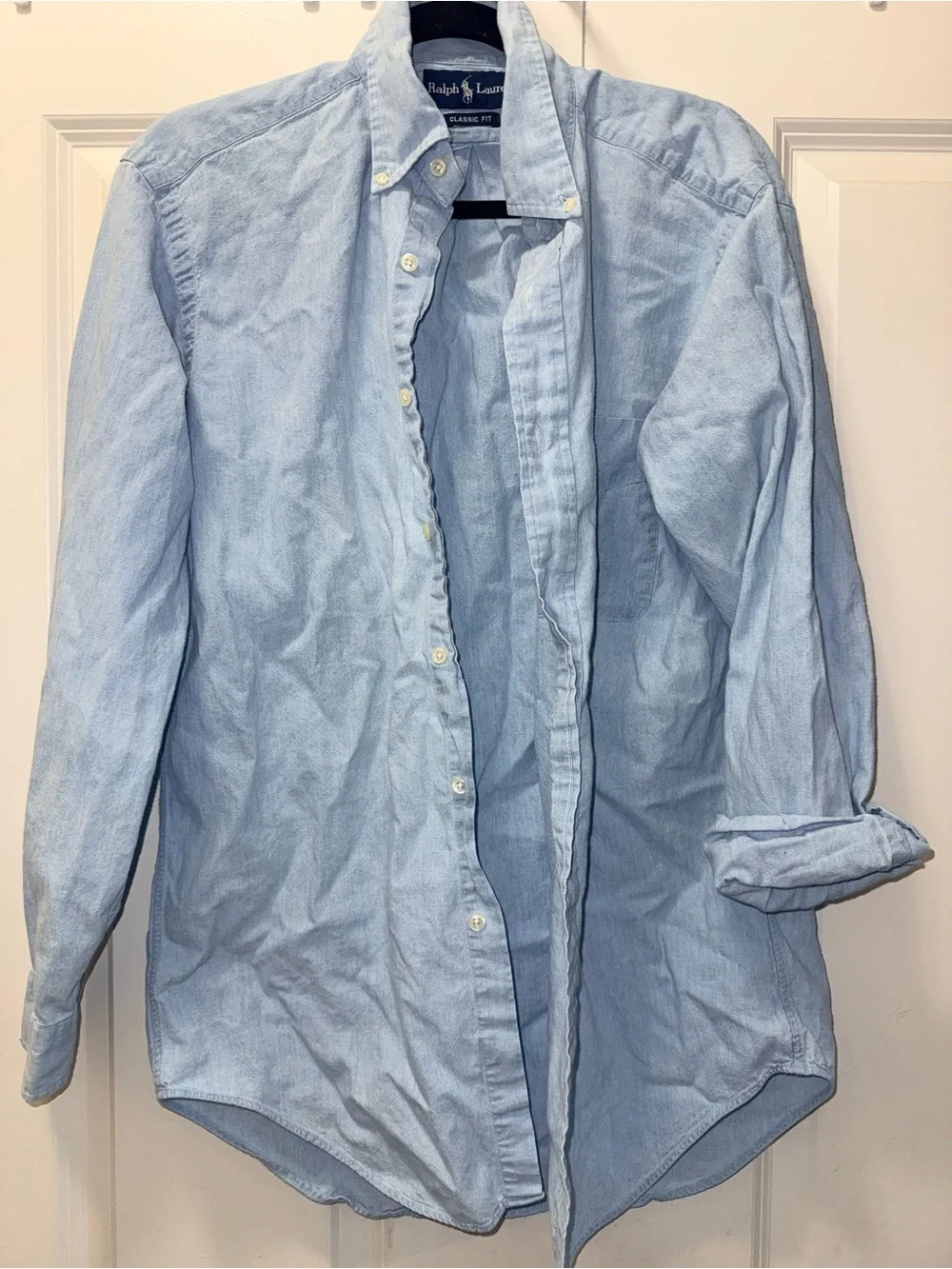 Ralph Lauren Men's Light Blue Button-Down Oxford Shirt